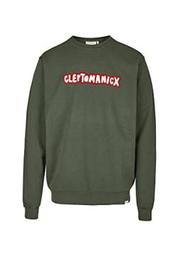 Cleptomanicx Clepto Oldschool Sweatpulli Herren Sweater Scarab grün (Scarab grün, L) von Cleptomanicx