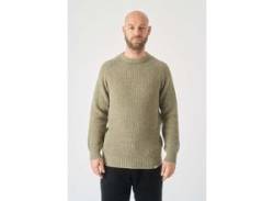 Strickpullover CLEPTOMANICX "Big Ben" Gr. L, braun Herren Pullover Rundhalspullover im trendigen Ripp-Strick-Design von Cleptomanicx