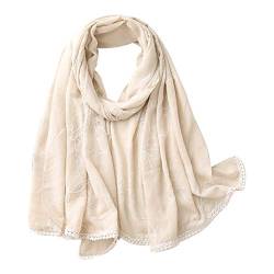 Clest F&H Beige Spitzenschals Schals und Wraps Warmer Winter Dickere weiche Schals für Frauen von Clest F&H