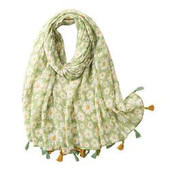 Clest F&H Green Sunflower Übergroßer Deckenschal für Damen Travel Warm Wrap Schalschals von Clest F&H