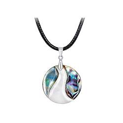 Clest F&H Natürliche runde Form Paua Abalone Muschel Anhänger Perle Schmuck für Frauen von Clest F&H