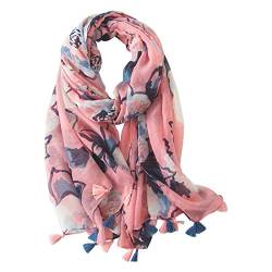 Clest F&H Pink und Blue Printing Schal Leichtgewicht für Herbst Winter Schal Wrap von Clest F&H