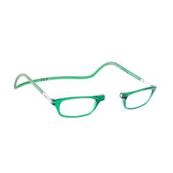 Lesebrille Damen und Herren Original CliC Classic | Magnetbrille mit ausziehbaren Stange | Lesehilfe reading glasses | Lesebrille Lesehilfe (Grün, 1.0) von CliC Eyewear