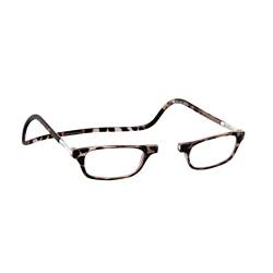 Lesebrille Damen und Herren Original CliC Classic | Magnetbrille mit ausziehbaren Stange | Lesehilfe reading glasses | Lesebrille Lesehilfe (Tortoise, 1.0) von CliC Eyewear