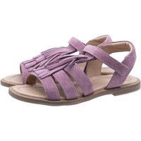 Clic Clic Sandalen Mädchen 9431 Klett Franzen Leder Lila Sandalette von Clic