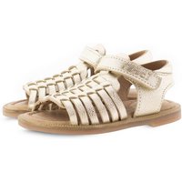 Clic Clic Sandalen Schuhe Mädchen Klett Leder Gold 20686 Sandalette von Clic