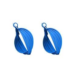 Clicitina 3D große Ringohrringe dünn baumeln Elegante Spiralohrringe Hochzeitsohrringe geometrische Anhänger Ohrringe für Frauen Ohrringe Klein (Blue, One Size) von Clicitina