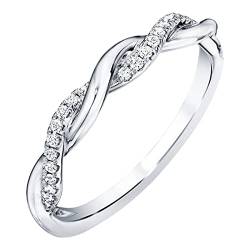 Clicitina An Meinen besten Freund Ring Verstellbarer Ring Versprechen Ring Jubiläumsring Geburtstagsgeschenk Modering Galvanisierter Twist Micro Set Zirkonring Irj111 (2-E, One Size) von Clicitina