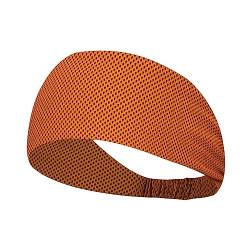 Damen-Haargummi-Stirnband, einfarbiges Haarband, Outdoor-Sport, schweißabsorbierendes Haargummi-Stirnband DhH143 (Brown, One Size) von Clicitina