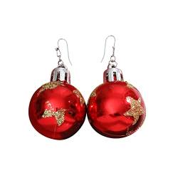 Weihnachtsdekoration Süßigkeiten Weihnachtsbaum Glocke Ohrringe Kreative Urlaub Party Ohrringe Dekorationen Creolen Für Frauen Ohrringe Mit Perle (C, One Size) von Clicitina