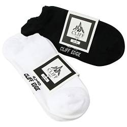 Cliff Edge 12 Paar Sneaker-Socken-Damen-Herren | Füßlinge für Mann und Frau | 35-38 | Schwarz von Cliff Edge