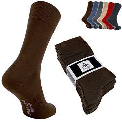 Cliff Edge Premium Business-Socken aus gekämmter Baumwolle zum Arbeiten für Herren und Damen (35-38, 10x Braun) von Cliff Edge