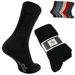 Cliff Edge Premium Business-Socken aus gekämmter Baumwolle zum Arbeiten für Herren und Damen (35-38, 10x Schwarz) von Cliff Edge