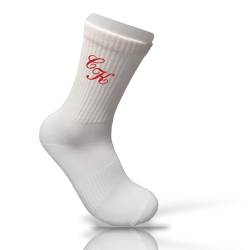 Cliff Edge Sport-Socken bestickt mit Initialen Monogramm Crew-Socks Unisex (Sport-Socken) von Cliff Edge
