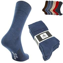 Cliff Edge atmungsaktive PREMIUM Business-Socken Herrensocken kein Schwitzen dank Bester Qualität (39-42, Navy Blue - 5 Paar) von Cliff Edge