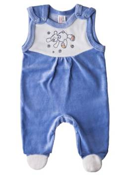Clinotest Baby Strampler, Nickiplüschstrampler, Strampler, 100% Baumwolle (74/80, Blau) von Clinotest