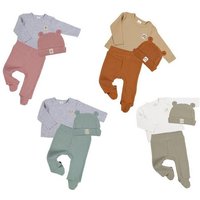 Clinotest Erstausstattungspaket 3tlg Set Baby - Bärchen-Mütze, Langarm-Shirt und Hose von Clinotest