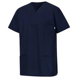 Clinotest Schlupfkasack/Faltkragenhemd „Anna/Anton“, 180 g/m², 50% Baumwolle/ 50% Polyester (navy, S) von Clinotest