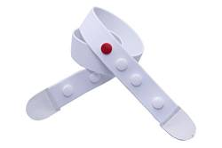 Clipho Woman Gürtel elastisch Damengürtel ohne Schnalle (36-40, weiß) von Clip.Ho