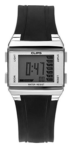 Clips Herren digitaluhr mit Kautschuk Armband von Clips