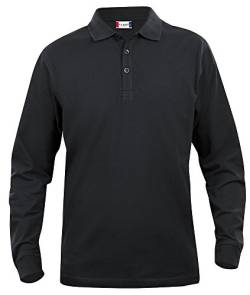 Clique, Herren Poloshirt, langärmelig S bis 5 XL, Grau Gr. 56, Schwarz von Clique Clothing