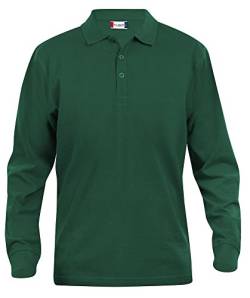 Clique, Herren Poloshirt, langärmelig S bis 5 XL, Grau Gr. M, flaschengrün von Clique Clothing