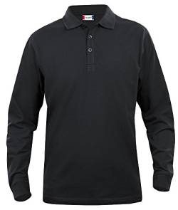 Clique, Herren Poloshirt, langärmelig S bis 5 XL, Grau Gr. XL, Schwarz von Clique Clothing
