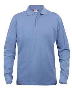 Clique, Herren Poloshirt, langärmelig S bis 5 XL, Grau Gr. XL, hellblau von Clique Clothing