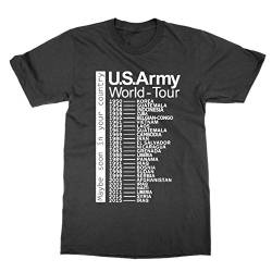 US Army World Tour T-Shirt (Black, L) von Clique Clothing