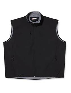 CLIQUE Herren Softshell Vest Gilet Outdoor Weste, Schwarz, XXXXL von Clique