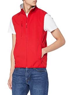 CLIQUE Herren Softshell Vest Gilet Outdoor Weste, rot, XL von Clique