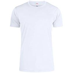 CLIQUE - T-Shirt für Herren, Basic Active-T, Mikrofaser, Schweißband, Seitennähte, Slim-Fit, Weiß, XXL von Clique