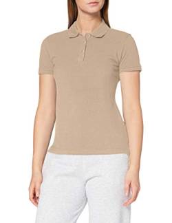 CliQue Damen Regular Fit Poloshirt,Beige (Caffe Latte), 42 EU (Herstellergröße:X-Large) von Clique