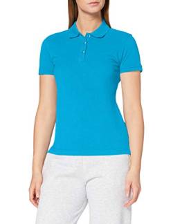 CliQue Damen Regular Fit Poloshirt,Blau (Türkis), 36 EU (Herstellergröße:Small) von Clique