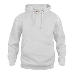 CliQue Herren Basic Hoodie, Blickdicht, weiß, XXL von Clique