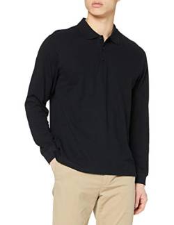 CliQue Herren Classic Long Sleeve Polo Poloshirt, schwarz, XXXXXL von Clique