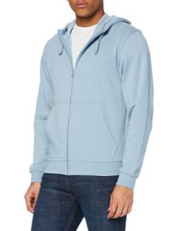 CliQue Herren Kapuzenjacke mit durchgehendem Reißverschluss Hoodie, Blickdicht, Blau (hellblau), XXL von Clique