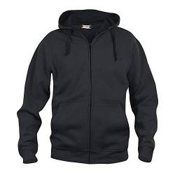 CliQue Herren Kapuzenjacke mit durchgehendem Reißverschluss Hoodie, Blickdicht, Schwarz, M von Clique