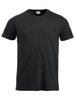 CliQue Herren New Classic T-Shirt, Blickdicht, Schwarz, S von Clique