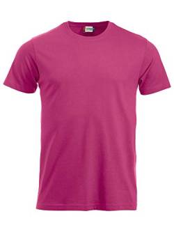 CliQue Herren New Classic T-Shirt, Pink (Bright Cerise), S von Clique
