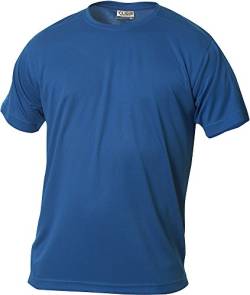 Clique Herren Funktions T-Shirt aus Polyester T-Shirt für den Sport, perforiert und feuchtigkeitsabführend in Royalblau, Grösse S von Clique