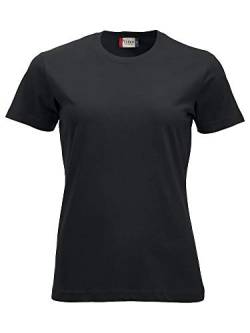 Clique - T-Shirt mit halblangem Ärmel, für Damen, aus Baumwolljersey, Frühling und Sommer, erhältlich in verschiedenen Farben und Größen, Schwarz , Large von Clique