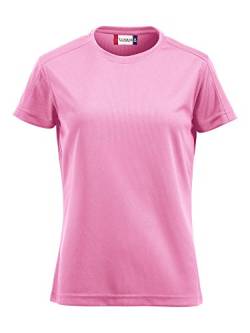 Damen Funktions T-Shirt aus Polyester von Clique. Das T-Shirt für den Sport, perforiert und feuchtigkeitsabführend (Helles Pink, S) von Clique