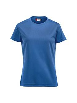 Damen Funktions T-Shirt aus Polyester von Clique. Das T-Shirt für den Sport, perforiert und feuchtigkeitsabführend (Royalblau, XL) von Clique