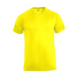 Herren T-Shirt, Laufshirt, hohe Sichtbarkeit, neonfarben, CQ029338, Zitrone, Large von Clique