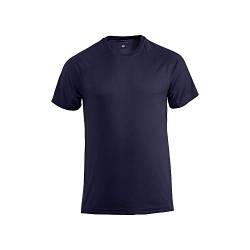 Herren T-Shirt, Laufshirt, hohe Sichtbarkeit, neonfarben, CQ029338, dunkelblau, Small von Clique