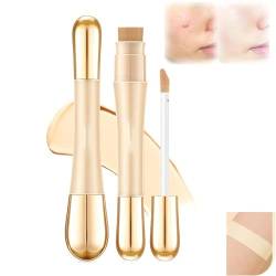 2 in 1 Foundation Anti-wrinkle Concealer, High Coverage Matte Liquid Concealer, Non-Creasing & Lightweight Face Contour Concealer, Long Lasting Waterproof Concealer Makeup for Face Coverage (#06) von Clisole