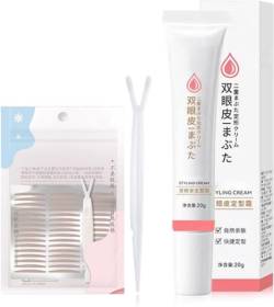 Double Eyelid Styling Cream, Long Lasting Invisible Double Eyelid Shaping Styling Cream, Double Eyelid Tape for Hooded Eyes, Invisible Eyelid Lifter Strips with Y Stick & Double Eyelid Tape (1pcs) von Clisole