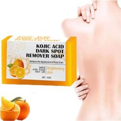 Kojic Acid Soap, Salicylic Acid Soap, Skin Lightening Soap, Fades Age Spots, Freckles, Rejuvenating, for Dark Spots, Patches, Uneven Skin Tone, Gentle Soap for Face and Body Moisturizing (1pcs) von Clisole