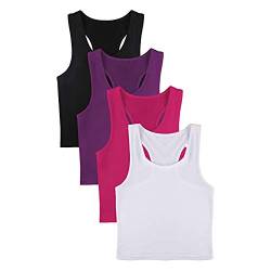 4PCS Gym Tank Tops for Women Summer Sleeveless Square Neck Slim Fit Vest Tops Solid Color Casual Blouse Active Yoga Workout Shirt A-30 von Clode